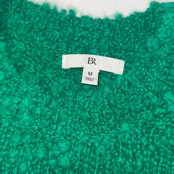 Banana Republic Alpaca- Wool Boucle' Sweater Chunky Green Holiday M - Picture 5 of 8